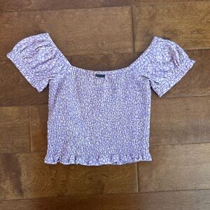 Billabong Lavender Smocked Top
